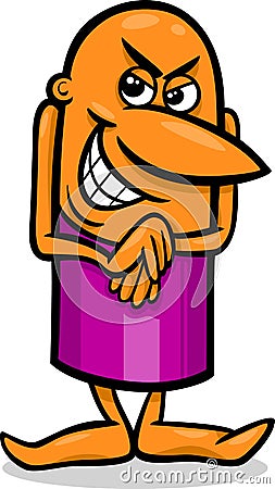 Mischievous guy cartoon illustration Vector Illustration