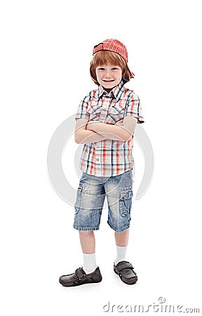 Mischievous kid with freckles Stock Photo