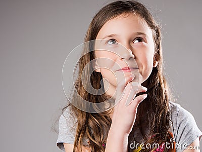 Mischievous little girl Stock Photo