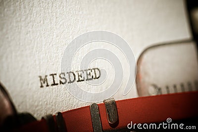 Misdeed concept view Stock Photo