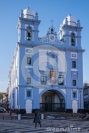 Misericordia Church at Angra do Heroismo, Terceira, Azores Editorial Stock Photo