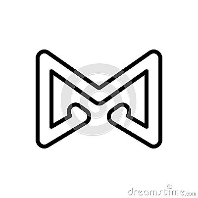 Black line icon for Misfit, watch and app Stock Photo