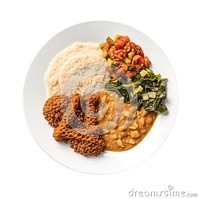 Misir Wat Ethiopian Cuisine. On A White Plate Stock Photo