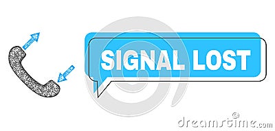 Misplaced Signal Lost Chat Balloon and Network Phone Talking Icon Vector Illustration
