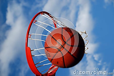 Missed Basketball Shot Stock Photo