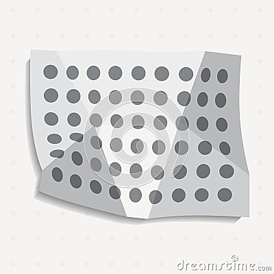 Misshapen dots abstract geometric background. A crumpled sheet of paper with dots. Vector illustration. Vector Illustration