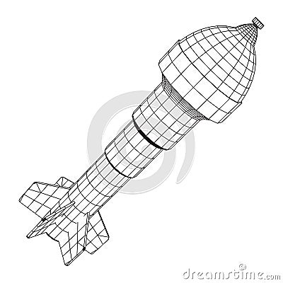 Missile, nuclear bomb vector Vector Illustration
