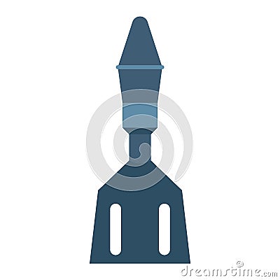 Missile rocket icon vector illustration cartoon isolated bomb flat style white background threat Vector Illustration