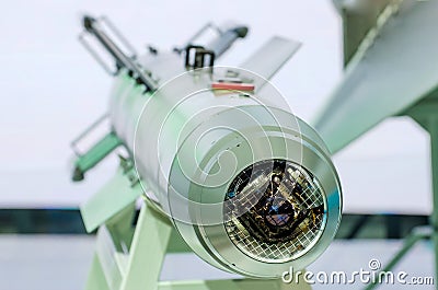 Missiles weapons with guidance and a wide range of vision. Stock Photo