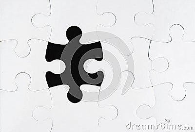 Missing element of a puzzle Stock Photo