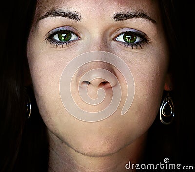 Missing mouth. Stock Photo