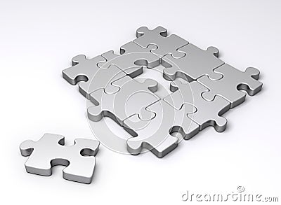 Missing piece of puzzle Stock Photo