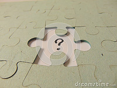Missing piece of a puzzle Stock Photo