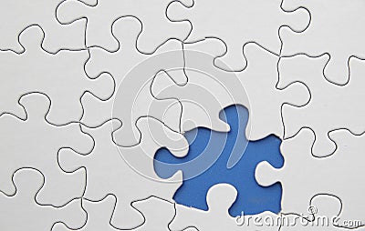 Missing puzzle piece Stock Photo