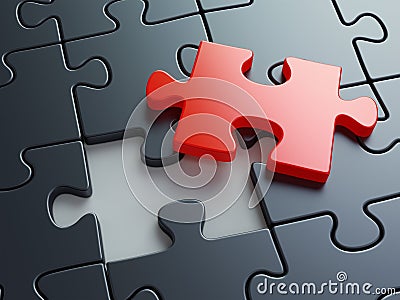 Missing puzzle piece Stock Photo