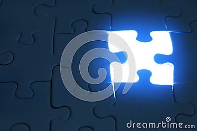 Missing puzzle piece Stock Photo