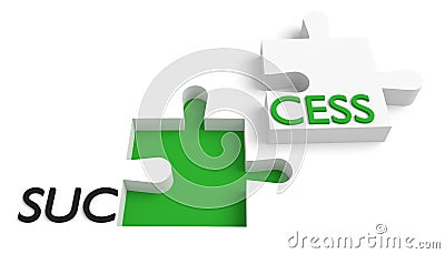 Missing puzzle piece, success, green Stock Photo