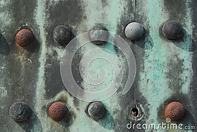 Missing rivet Stock Photo