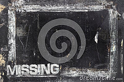 Missing sign template Stock Photo