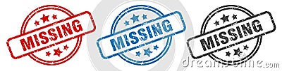 missing stamp. missing round isolated sign. Vector Illustration