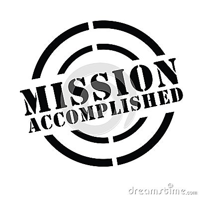 Mission accomplished stamp Vector Illustration