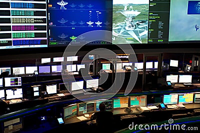Mission control at Jet Propulsion Lab Editorial Stock Photo