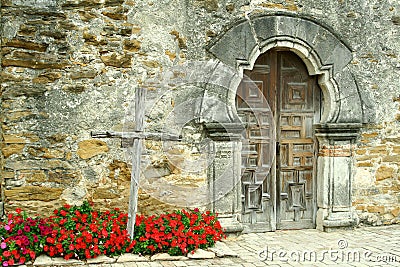 Mission Espada Stock Photo