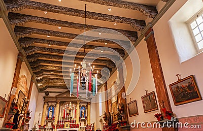 Mission San Buenaventura Basilica Christmas Day Ventura California Stock Photo