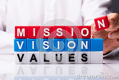 Mission, Vision And Values Stock Photo