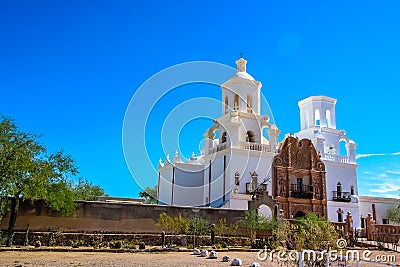 Mission Xavier De Bac In Arizona Stock Photo