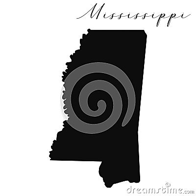 Mississippi map Vector Illustration