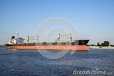 Mississippi river cargo ship Editorial Stock Photo