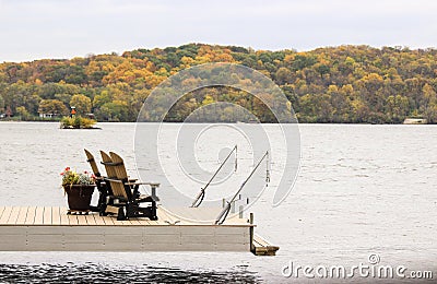 Mississippi River Dock Stock Photo