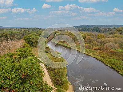 Mississippi River in La Crosse, Wisconsin, United States Stock Photo