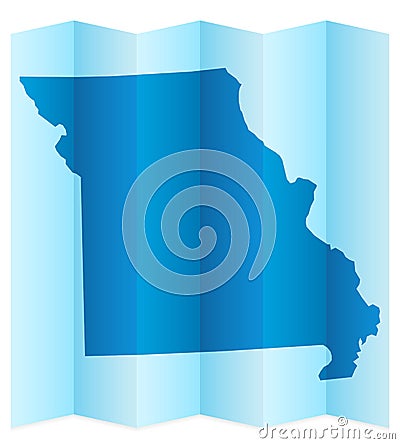 Missouri map Vector Illustration