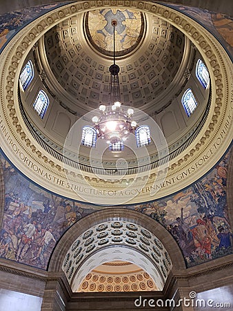 Ceiling of Missouri State capitol building USA Editorial Stock Photo