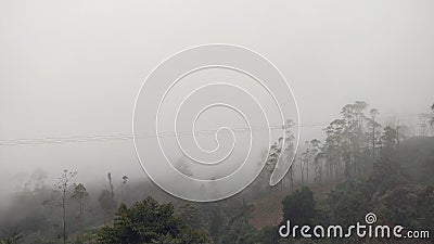 The mist that envelops the mountains Stock Photo