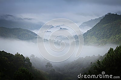 Mist in Thailand Stock Photo