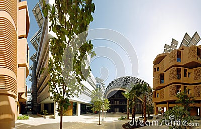 UAE: Historic picture (Dec 2010) taken inside the Masdar Institute of Science and Technology. Editorial Stock Photo