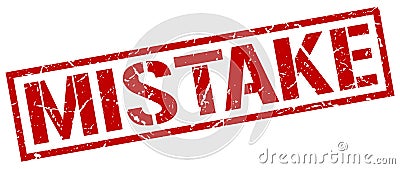 mistake stamp Vector Illustration