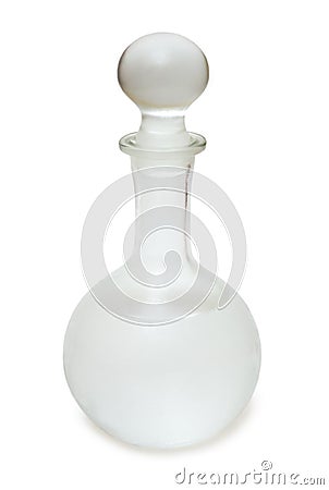 Misted decanter with russian vodka Stock Photo