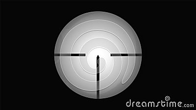 Misted sniper viewfinder crosshair. Shooter aiming scope overlay for post production. Vector Illustration