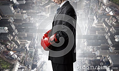 Mister boss ready to fight Stock Photo
