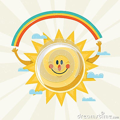 Mister Sunshine Vector Illustration