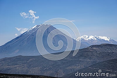 Misti Mountain Landscapes Stock Photo