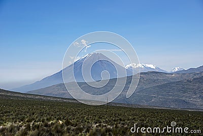 Misti Mountain Landscapes Stock Photo