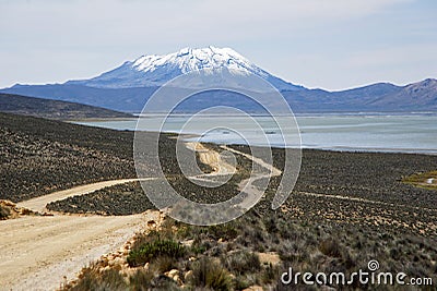 Misti Mountain Landscapes Stock Photo