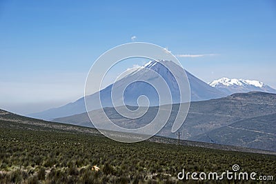 Misti Mountain Landscapes Stock Photo