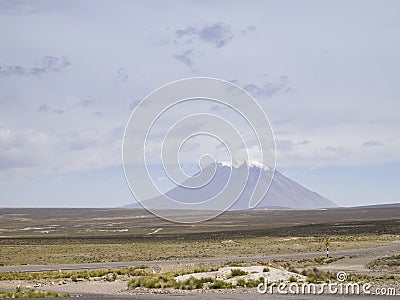 Misti volcano in Peru Stock Photo