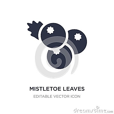 mistletoe leaves icon on white background. Simple element illustration from General concept Vector Illustration